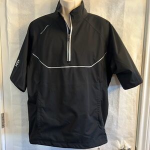 Sun Mountain Golf Tour Series Men's Black 1/2 zip short sleeve shirt Sz-M. EE11
